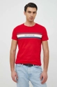 czerwony Tommy Hilfiger t-shirt bawełniany