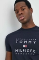 σκούρο μπλε Βαμβακερό μπλουζάκι Tommy Hilfiger Ανδρικά