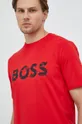 czerwony BOSS t-shirt BOSS GREEN
