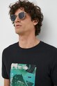 BOSS t-shirt bawełniany BOSS ORANGE czarny 50485165