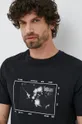czarny BOSS t-shirt bawełniany BOSS ORANGE