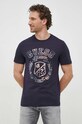 Памучна тениска Guess тъмносин M3RI03.I3Z14