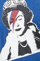 Guess t-shirt bawełniany x Banksy M3RI1U.KBDL0 niebieski
