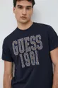 темно-синій Бавовняна футболка Guess
