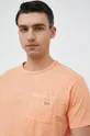 brzoskwiniowy Guess t-shirt bawełniany