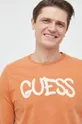 πορτοκαλί Βαμβακερή μπλούζα με μακριά μανίκια Guess x Banksy