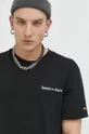 černá Bavlněné tričko Tommy Jeans