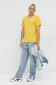 Bavlnené tričko Tommy Jeans žltá
