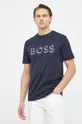 bleumarin BOSS tricou din bumbac De bărbați