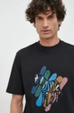 czarny PS Paul Smith t-shirt bawełniany