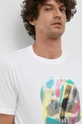 biały PS Paul Smith t-shirt bawełniany