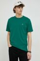 Βαμβακερό μπλουζάκι Marc O'Polo καφέ πράσινο