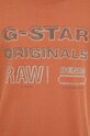 Bavlněné tričko G-Star D22378.336 oranžová
