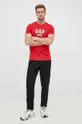 Βαμβακερό μπλουζάκι GAP Mickey Mouse κόκκινο