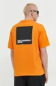 Βαμβακερό μπλουζάκι Karl Lagerfeld Jeans πορτοκαλί