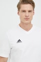 Хлопковая футболка adidas Performance HC0452 белый