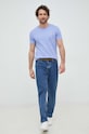 Βαμβακερό μπλουζάκι Polo Ralph Lauren 710671438 μωβ AW25