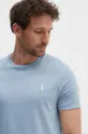 голубой Хлопковая футболка Polo Ralph Lauren