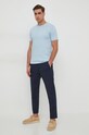 Бавовняна футболка Polo Ralph Lauren 710671438 блакитний SS25