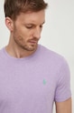 Pamučna majica Polo Ralph Lauren ljubičasta 710671438