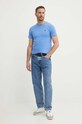 Bavlnené tričko Polo Ralph Lauren 710671438 modrá AW25