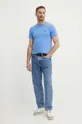 Bavlnené tričko Polo Ralph Lauren modrá
