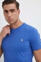 Bavlněné tričko Polo Ralph Lauren modrá 710671438