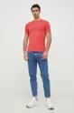 Bombažna kratka majica Polo Ralph Lauren rdeča