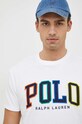 Bavlněné tričko Polo Ralph Lauren bílá 710890804