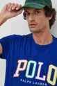 modra Bombažna kratka majica Polo Ralph Lauren
