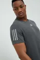 szary adidas Performance t-shirt do biegania Own the Run
