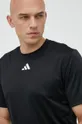 czarny adidas Performance t-shirt treningowy HIIT Base Męski