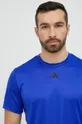 modra Kratka majica za vadbo adidas Performance HIIT Base