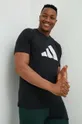 czarny adidas Performance t-shirt bawełniany Męski