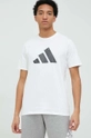 biały adidas Originals t-shirt bawełniany