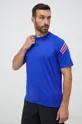 modrá Tréningové tričko adidas Performance Training Icons