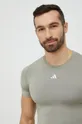beżowy adidas Performance t-shirt treningowy