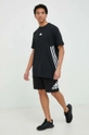 adidas t-shirt bawełniany czarny