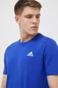 μπλε Βαμβακερό μπλουζάκι adidas 0