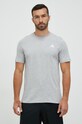 Памучна тениска adidas меланж сив IC9288