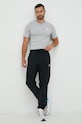 Памучна тениска adidas IC9288 сив SS23