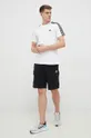Βαμβακερό μπλουζάκι adidas 0 λευκό