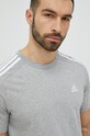 adidas t-shirt bawełniany Essentials IC9337 szary