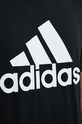 Памучна тениска adidas черен IC9347