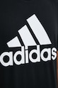 Памучна тениска adidas черен IC9347
