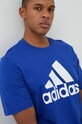 adidas t-shirt bawełniany niebieski IC9351