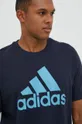 темно-синій Бавовняна футболка adidas