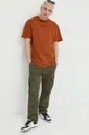 Karl Kani t-shirt bawełniany brązowy