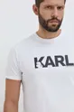bela Bombažna kratka majica Karl Lagerfeld Moški