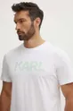 λευκό Βαμβακερό μπλουζάκι Karl Lagerfeld Ανδρικά